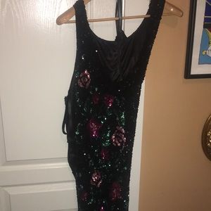 Mac Duggal black sequin dress